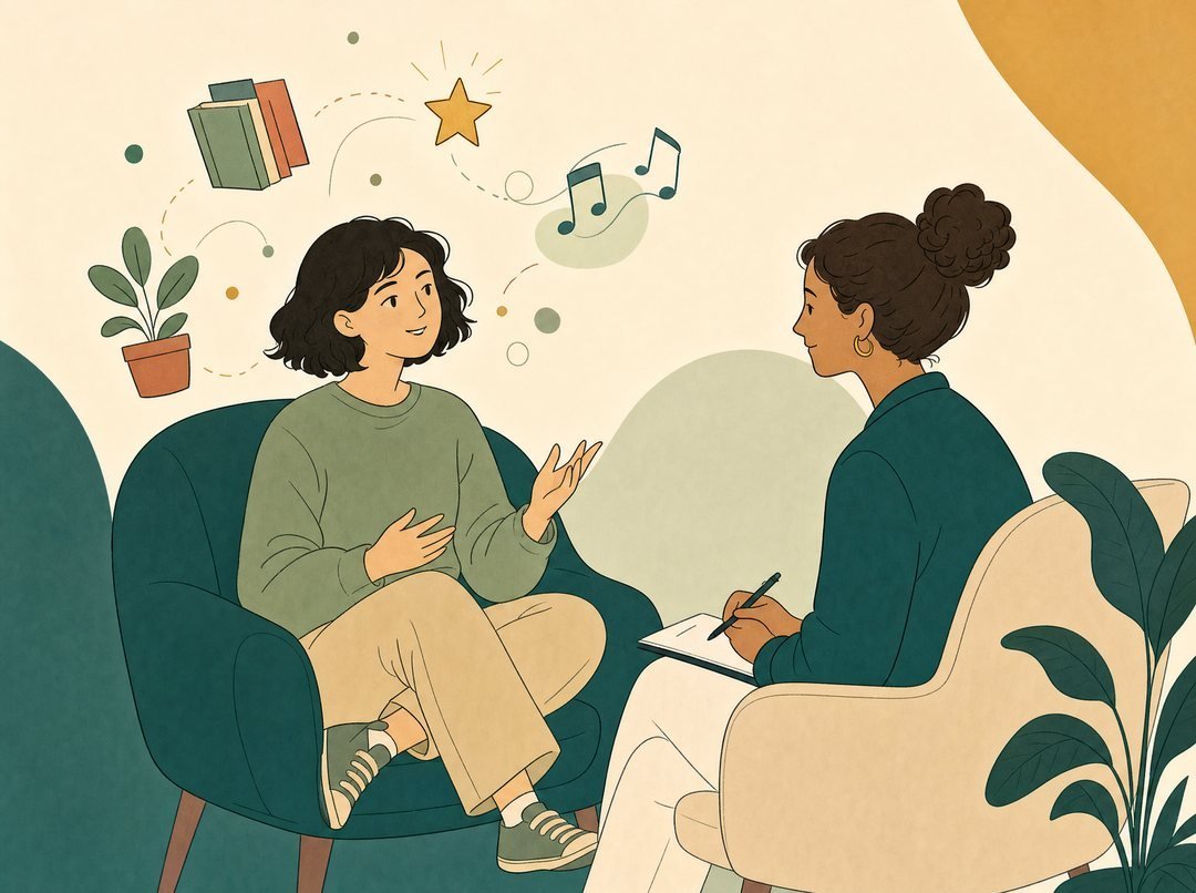 A thoughtful person exploring communication, sensory and social experiences